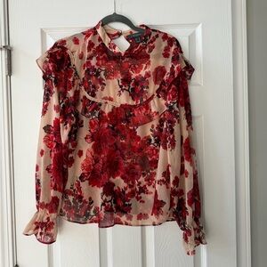 Primark - Sheer Floral Blouse - Size 16